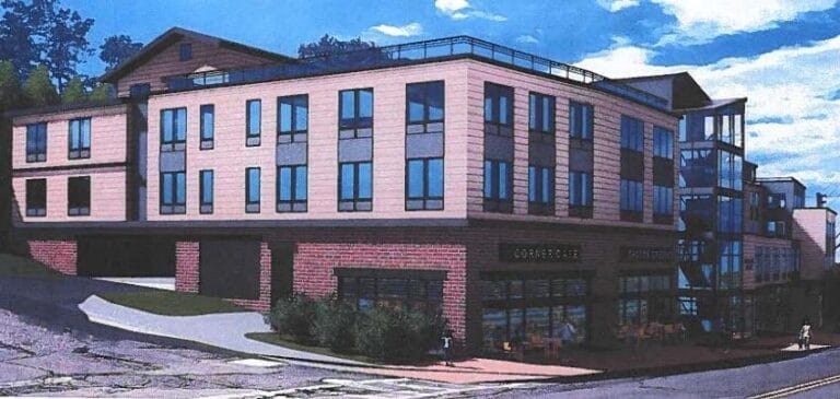 A rendering of the nearly $45-million Crescent Manor Ossining senior housing development in Ossining.