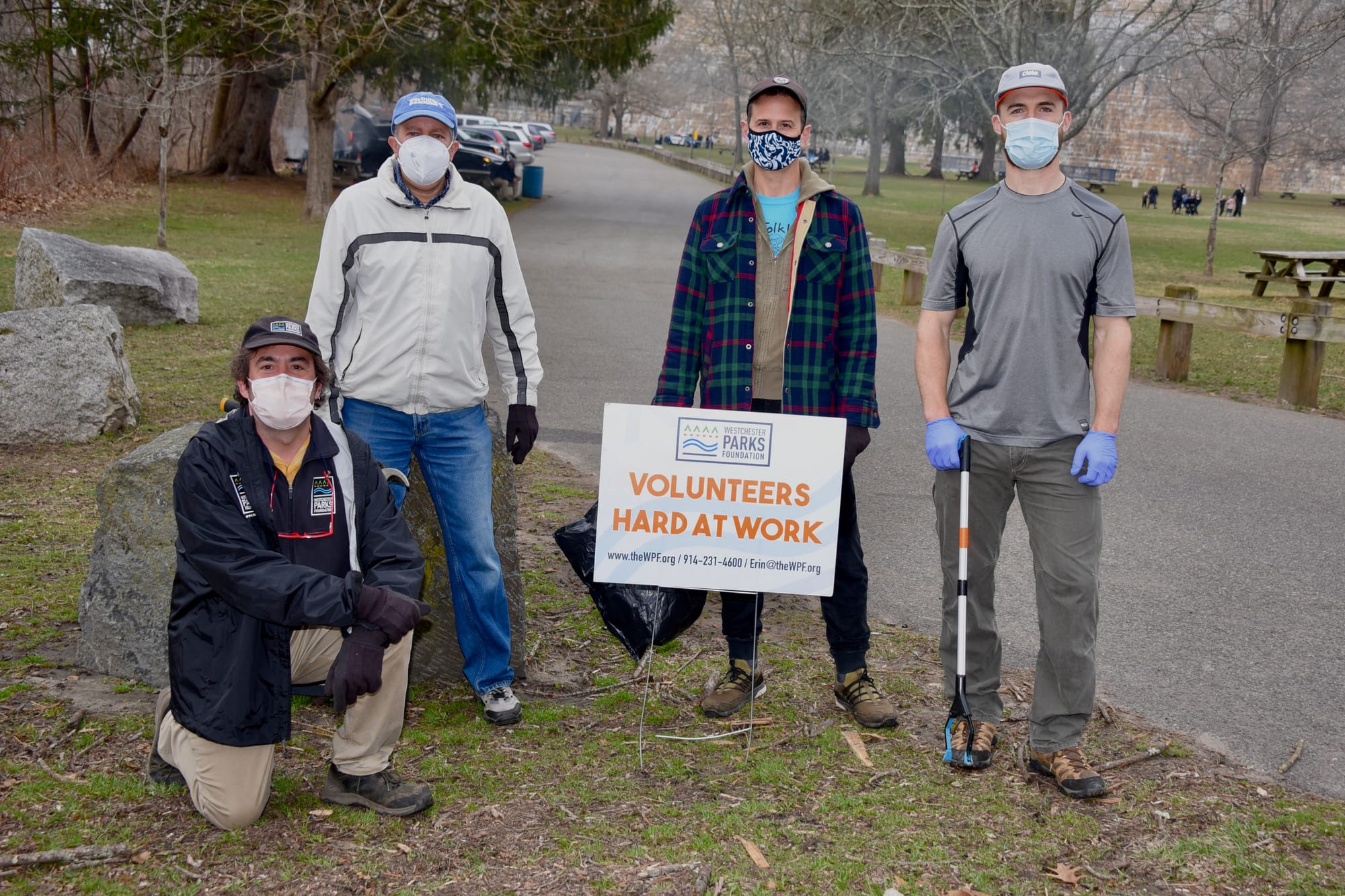 A handful of volunteers with the Hudson Gateway Realtor Foundation ...